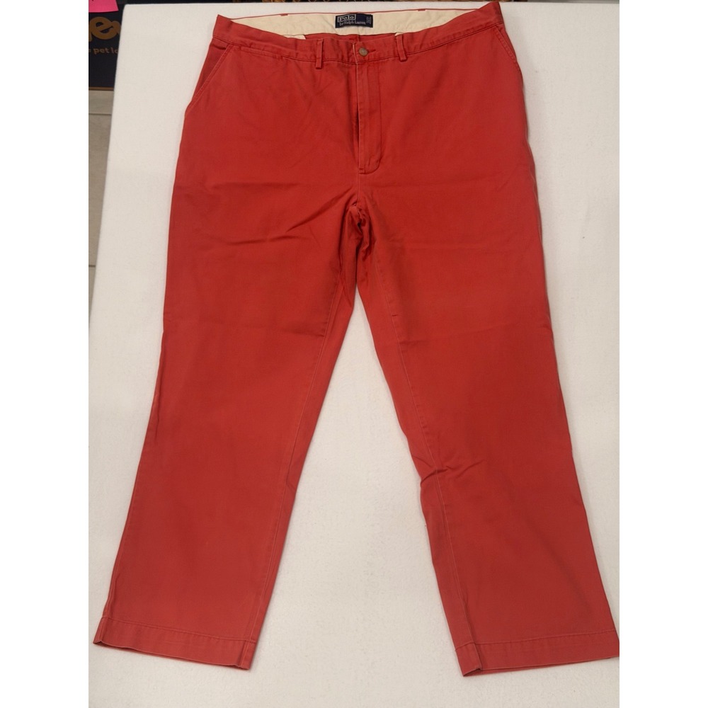 Polo Ralph Lauren Classic Chino Pants Mens 40x32 Red Straight Leg Cotton